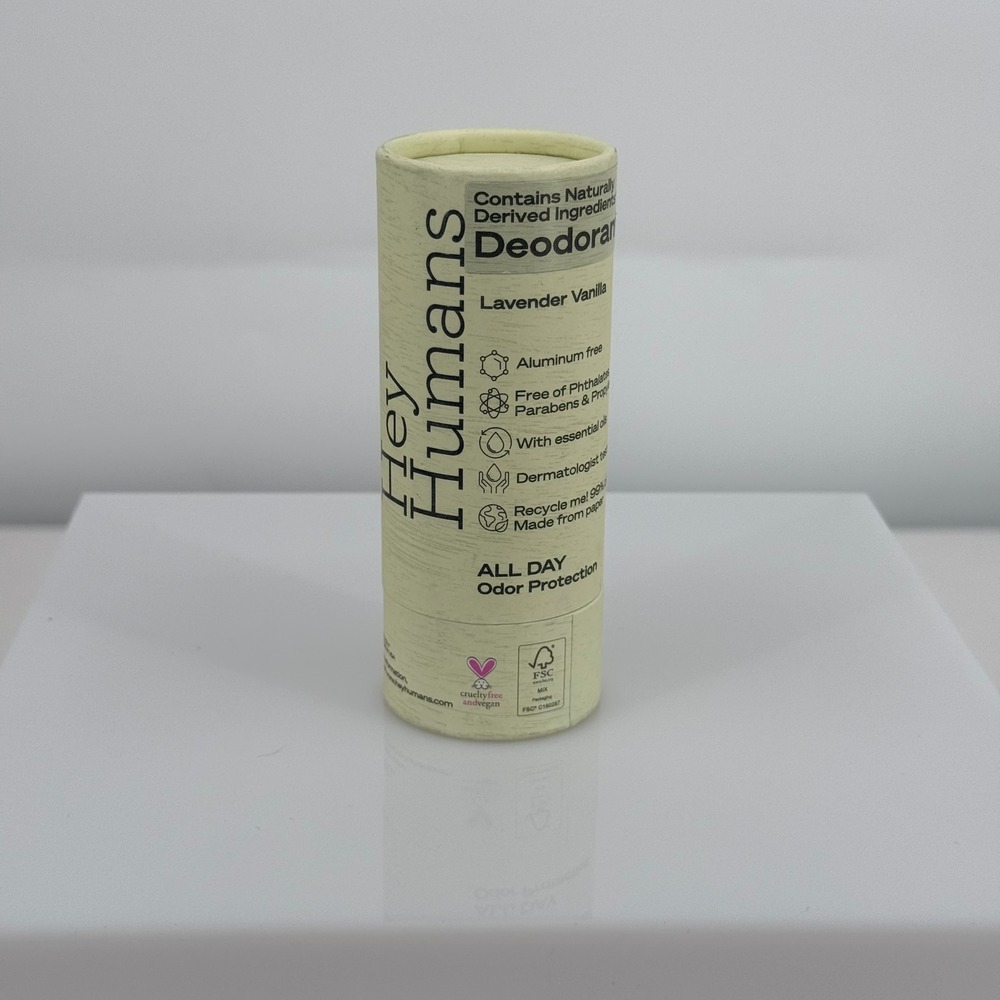 Hey Humans Natural Deodorant Lavender Vanilla Aluminum Free 2.0 oz Stick